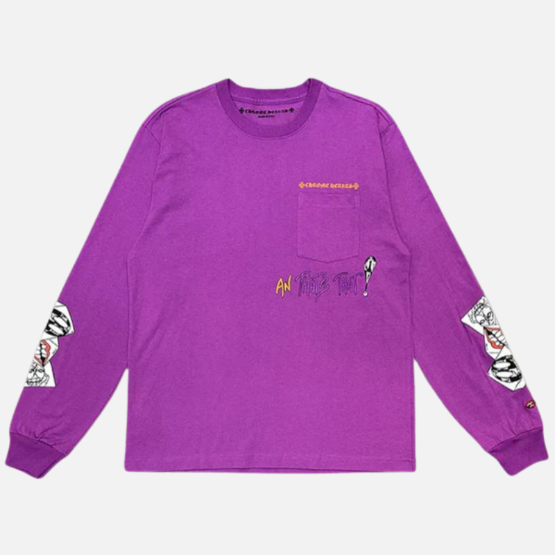 Chrome Hearts Matty Boy I Want More Not Less LS T-Shirt Purple